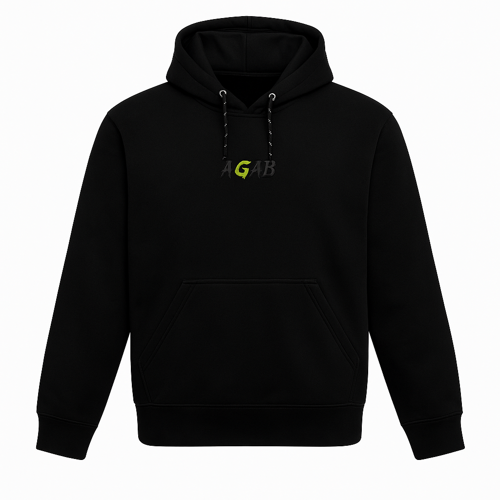 AGAB Heavy Quality Hoodie – schwerer Stoff, Premium Streetwear, Schwarz
